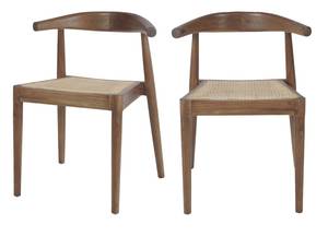 Lot de 2 chaises Bunga Marron foncé