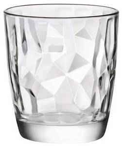 Wasserglas Diamond 6er Set Glas - 2 x 9 x 9 cm