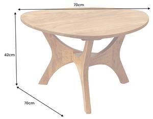 Couchtisch ARCHITECTURE Braun - Massivholz - Holzart/Dekor - 70 x 42 x 70 cm