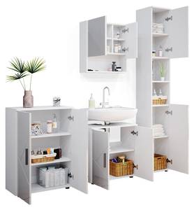 Mobilier de salle de bains Irma Blanc brillant - Blanc