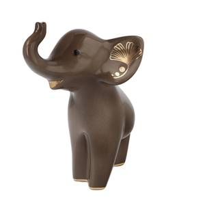 Figur Elephant Taabu Braun - Porzellan - 7 x 16 x 14 cm