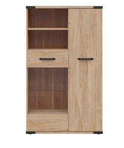 Vitrinenschrank Lara Beige - Holzwerkstoff - 90 x 151 x 40 cm