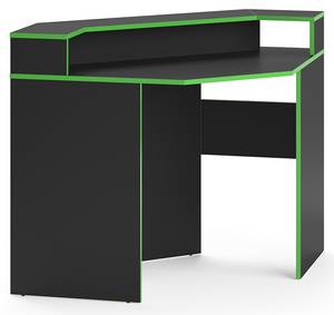 Computertisch Kron 90cm Schwarz/Grün 90 x 90 cm