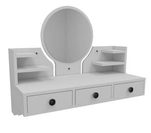 Cosmo Schminktisch mit Spiegel Weiß - Holzwerkstoff - 90 x 75 x 35 cm