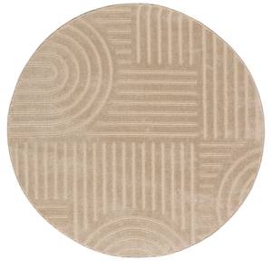 Tapis Boho - Ø120 cm (rond) Beige - 120 x 120 cm