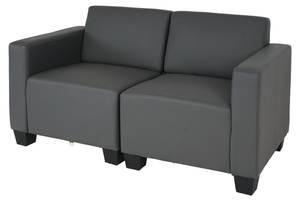 2-Sitzer Sofa Lyon Grau - Kunstleder - 136 x 76 x 72 cm