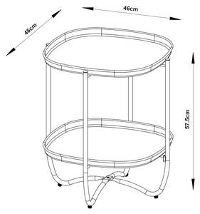 Table basse Sandefjord Noir - 46 x 58 x 46 cm