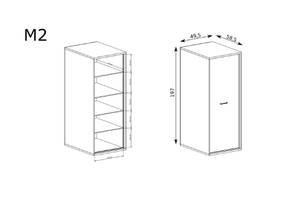 Kleiderschrank MEDIOLANE 49 x 58 cm