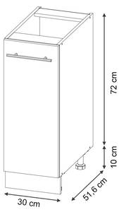 Küchenschränke  Fame-Line 49633 Dunkelblau - Sonoma Eiche Trüffel Dekor