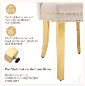 Esszimmerstuhl metalring 4er Set Beige - 4er Set