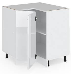 Eckschrank R-Line 29257 Hochglanz Weiß