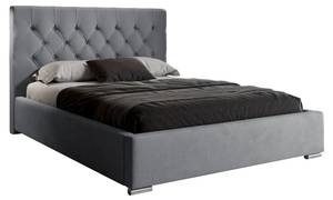 Doppelbett GLAMOUR II 123 Grau - Breite: 140 cm