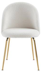 Chaise MELBOURNE Lot de 2 Blanc - Textile - 55 x 77 x 50 cm