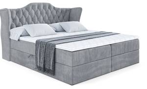 Boxspringbett VILA Hellgrau - Breite: 180 cm - H3