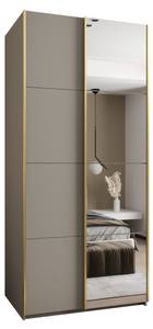 Armoire Lux 3 Beige - Doré - Largeur : 100 cm