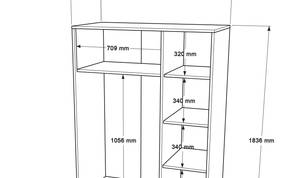 Kleiderschrank OCEAN WR112 3D2D6S Beige