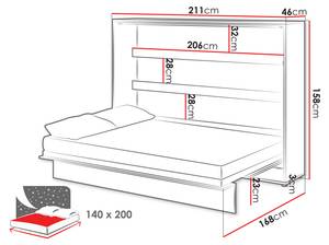 Schrankbett Bed Concept BC-04 Weiß