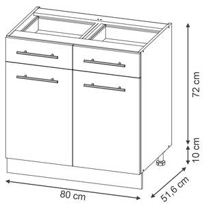 Küchenschränke  Fame-Line 49697 Dunkelblau - Weiß - 80 x 52 cm