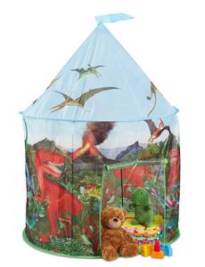 Tente enfants dinosaure Bleu - Vert - Rouge - Matière plastique - Textile - 98 x 136 x 98 cm