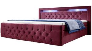 Boxspringbett Gloria Rot - Breite: 140 cm - H4