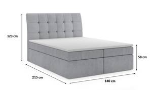 Boxspringbett BRUNOS 140 cm Mono84 Grau