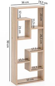 Wandregal ALEXANDER Hängeregal Sonoma Braun - Holzwerkstoff - 15 x 90 x 36 cm