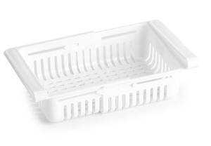 Kühlschrank-Fach, ausziehbar Weiß - Kunststoff - 17 x 8 x 29 cm