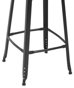 Barhocker 4er Set D4430 Schwarz - 42 x 71 x 42 cm - Metall