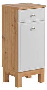 Armoires latérales SAMOA SCAB35 1D1D Blanc - Bois manufacturé - Matière plastique - 35 x 87 x 33 cm