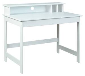 Schreibtisch Hirsa Weiß - Massivholz - 110 x 76 x 69 cm