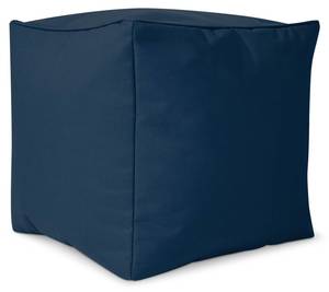 Tabouret pouf "Cube" 40x40x40cm Bleu nuit