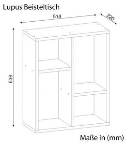 Beistelltisch  Lupus Weiß Weiß - Holzwerkstoff - 51 x 63 x 22 cm