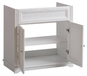 Armoire sous lavabos PALACE CUW80 2D Blanc - Bois manufacturé - 80 x 79 x 46 cm