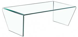 Table basse verre trempé pieds inclinés Verre - 120 x 40 x 60 cm