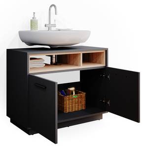 Meuble sous-lavabo Beatrice Anthracite - Imitation chêne de Sonoma