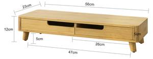 Monitorständer BBF06-N Braun - Bambus - 56 x 12 x 23 cm