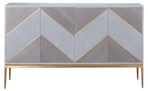 Sideboard STILIG SB150 4D Grau - Holzwerkstoff - Kunststoff - 150 x 90 x 40 cm