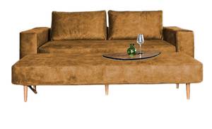 Sofa JULIA 3-Sitzer Velvet Braun - Massivholz - Textil - 253 x 96 x 107 cm