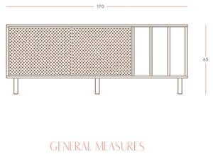 Sideboard Ambolo Massivholz - Holzart/Dekor - 170 x 65 x 35 cm