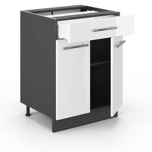 Meuble cuisine Fame-Line 35535 Anthracite - Blanc brillant