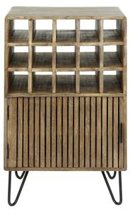 Sideboard Barred Braun - Massivholz - 56 x 90 x 35 cm