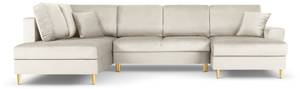 U-Form-Schlafsofa + Box MOGHAN Beige