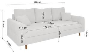 Sofa Oskar 3-Sitzer Weiß