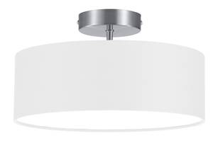 LED Deckenleuchte dimmbar Stoff Weiß Weiß - Metall - Textil - 30 x 16 x 30 cm