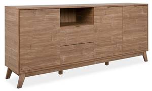 Buffet Budapest Marron - Bois manufacturé - 40 x 83 x 198 cm