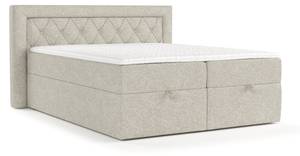 Premium Boxspringbett Jayleen Beige - Grau - Breite: 180 cm