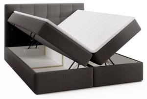 Boxspringbett Oreno Royal Grau - Breite: 144 cm