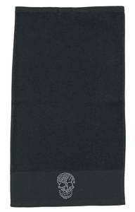 Handtuch Black-Line Stone Skull Schwarz - Textil - 50 x 1 x 100 cm