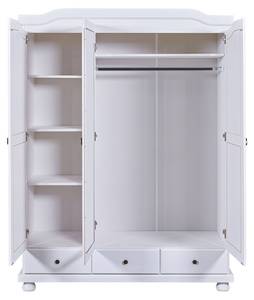 Kleiderschrank Kapco Weiß - Massivholz - 150 x 198 x 56 cm