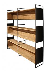 Bibliothèque 6 étagères bois recyclé Marron - Bois massif - 180 x 190 x 35 cm
